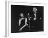 Elaine May and Mike Nichols Appearing at the "Blue Angel"-Peter Stackpole-Framed Premium Photographic Print
