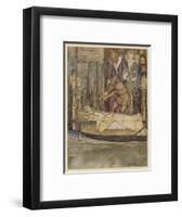 Elaine of Astolat-Arthur Rackham-Framed Art Print