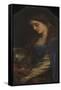 Elaine with the Armour of Launcelot-Arthur Hughes-Framed Stretched Canvas