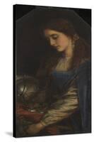 Elaine with the Armour of Launcelot-Arthur Hughes-Stretched Canvas