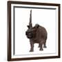 Elasmotherium on White Background-Stocktrek Images-Framed Art Print