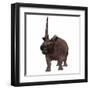 Elasmotherium on White Background-Stocktrek Images-Framed Art Print