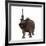 Elasmotherium on White Background-Stocktrek Images-Framed Art Print