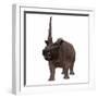 Elasmotherium on White Background-Stocktrek Images-Framed Art Print