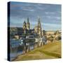 Elbe River, and City Skyline, Dresden, Saxony, Germany-Jon Arnold-Stretched Canvas