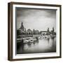 Elbe River, and City Skyline, Dresden, Saxony, Germany-Jon Arnold-Framed Photographic Print