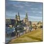 Elbe River, and City Skyline, Dresden, Saxony, Germany-Jon Arnold-Mounted Photographic Print