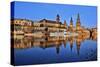 Elbe River and Old Town skyline, Dresden, Saxony, Germany, Europe-Hans-Peter Merten-Stretched Canvas