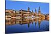 Elbe River and Old Town skyline, Dresden, Saxony, Germany, Europe-Hans-Peter Merten-Stretched Canvas