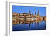 Elbe River and Old Town skyline, Dresden, Saxony, Germany, Europe-Hans-Peter Merten-Framed Photographic Print