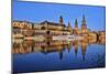 Elbe River and Old Town skyline, Dresden, Saxony, Germany, Europe-Hans-Peter Merten-Mounted Photographic Print