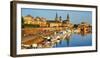 Elbe River and Old Town skyline, Dresden, Saxony, Germany, Europe-Hans-Peter Merten-Framed Photographic Print