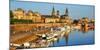 Elbe River and Old Town skyline, Dresden, Saxony, Germany, Europe-Hans-Peter Merten-Mounted Photographic Print
