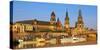 Elbe River and Old Town skyline, Dresden, Saxony, Germany, Europe-Hans-Peter Merten-Stretched Canvas