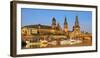 Elbe River and Old Town skyline, Dresden, Saxony, Germany, Europe-Hans-Peter Merten-Framed Photographic Print