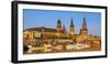 Elbe River and Old Town skyline, Dresden, Saxony, Germany, Europe-Hans-Peter Merten-Framed Photographic Print