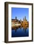 Elbe River and Old Town skyline, Dresden, Saxony, Germany, Europe-Hans-Peter Merten-Framed Photographic Print