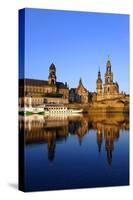 Elbe River and Old Town skyline, Dresden, Saxony, Germany, Europe-Hans-Peter Merten-Stretched Canvas