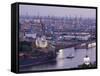 Elbe River and Shipyard, Hamburg, State of Hamburg, Germany-Walter Bibikow-Framed Stretched Canvas