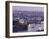 Elbe River and Shipyard, Hamburg, State of Hamburg, Germany-Walter Bibikow-Framed Photographic Print