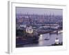 Elbe River and Shipyard, Hamburg, State of Hamburg, Germany-Walter Bibikow-Framed Photographic Print