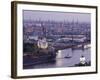 Elbe River and Shipyard, Hamburg, State of Hamburg, Germany-Walter Bibikow-Framed Photographic Print