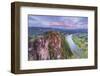 Elbe River at Bastei, Saxon Switzerland National Park, Saxony, Germany-Jon Arnold-Framed Photographic Print