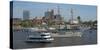Elbe River at Landing Stages, Hamburg, Germany, Europe-Hans-Peter Merten-Stretched Canvas