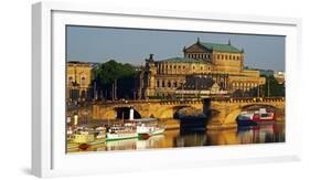 Elbe River, Semper Opera House, Dresden, Saxony, Germany, Europe-Hans-Peter Merten-Framed Photographic Print