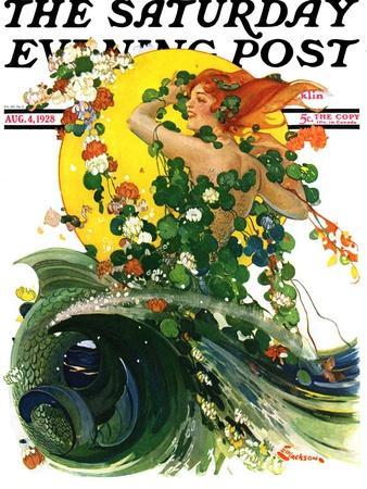 "Mermaid," Saturday Evening Post Cover, August 4, 1928