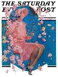 "Woman on Floral Swing," Saturday Evening Post Cover, May 19, 1928-Elbert Mcgran Jackson-Giclee Print