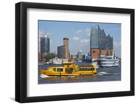 Elbfahre Ferry and Harbour Cruise in Front of the Elbe Philharmonic Hall-Uwe Steffens-Framed Photographic Print