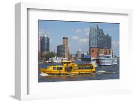 Elbfahre Ferry and Harbour Cruise in Front of the Elbe Philharmonic Hall-Uwe Steffens-Framed Photographic Print