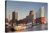 Elbphilharmonie at sunset, Elbufer, HafenCity, Hamburg, Hanseatic City, Germany, Europe-Markus Lange-Stretched Canvas