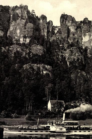 'Elbsandsteingebirge, Bastei, Dampfer Karlsbad' Giclee Print ...