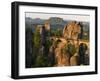 Elbsandsteingebirge, NP Saxon Switzerland. Bastei Bridge and Rocks-Martin Zwick-Framed Premium Photographic Print