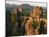 Elbsandsteingebirge, NP Saxon Switzerland. Bastei Bridge and Rocks-Martin Zwick-Mounted Photographic Print