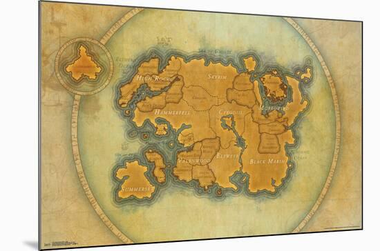 ELDER SCROLLS ONLINE - MAP-null-Mounted Poster