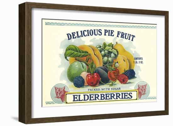 Elderberry Can Label-null-Framed Art Print