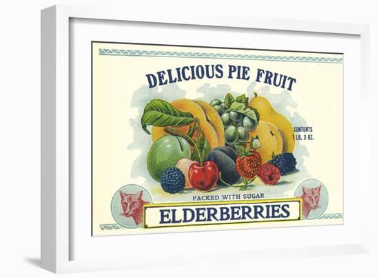 Elderberry Can Label-null-Framed Art Print