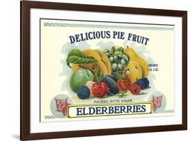 Elderberry Can Label-null-Framed Art Print