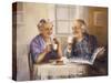 Elderl Couple Eating Breakfast-Dianne Dengel-Stretched Canvas