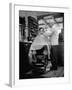 Elderly Barber Cutting Young Man's Hair-Yale Joel-Framed Photographic Print