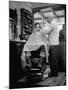 Elderly Barber Cutting Young Man's Hair-Yale Joel-Mounted Photographic Print