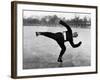 Elderly Chinese Man Ice Skating-Jack Wilkes-Framed Photographic Print