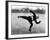 Elderly Chinese Man Ice Skating-Jack Wilkes-Framed Photographic Print