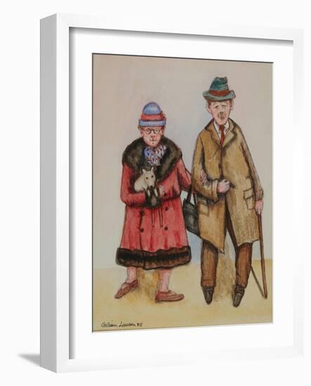 Elderly Couple, 1985-Gillian Lawson-Framed Giclee Print