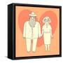 Elderly Couple. Grandparents.-Baksiabat-Framed Stretched Canvas