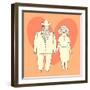 Elderly Couple. Grandparents.-Baksiabat-Framed Art Print