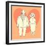 Elderly Couple. Grandparents.-Baksiabat-Framed Art Print